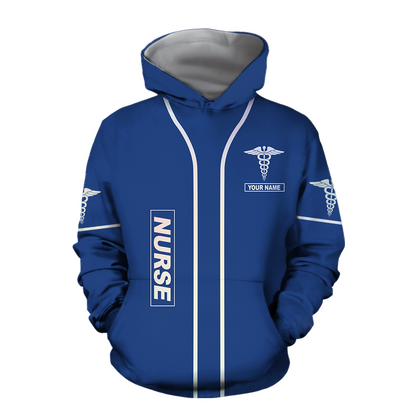 Premium Nurse Personalized Name 3D All Over Printed Unisex Shirts
