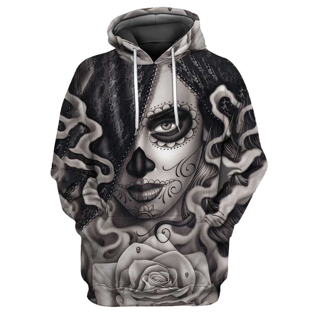 SKULL 3D HOODIE  PL316