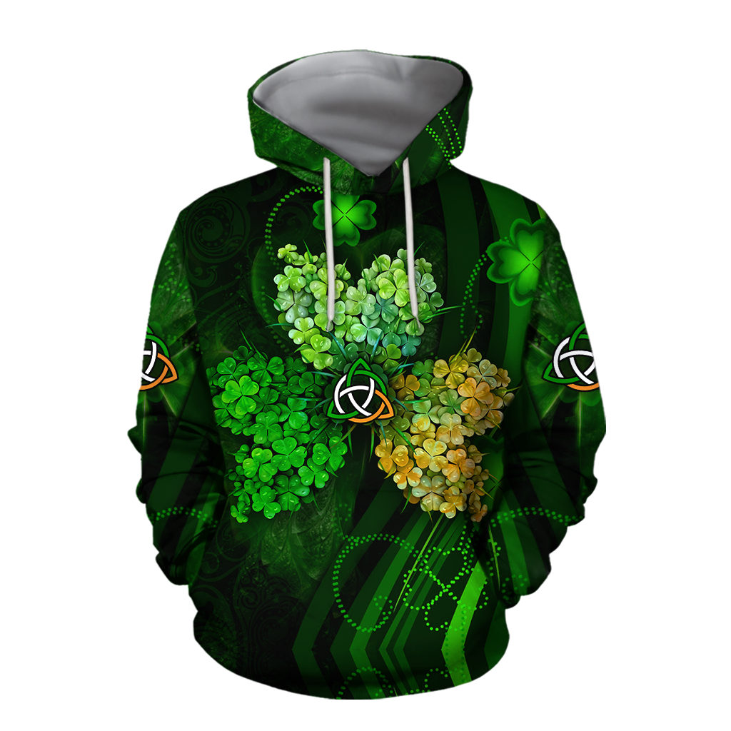 Premium Unisex Hoodie Irish St.Patrick Shamrock ML