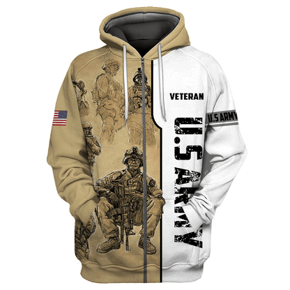US Veteran 3D All Over Printed Unisex Hoodie