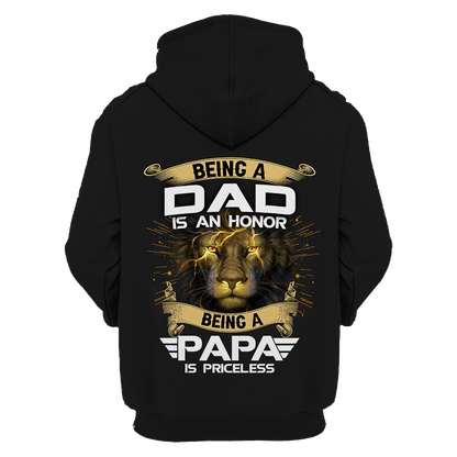 Being a Dad is an Honor Being a Papa is Priceless - T shirt Style for Men Father's Day Gift
