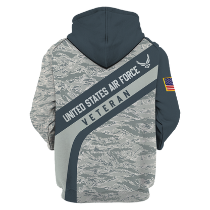 Premium Unique U.S Air Force Veteran Polo All Over Printed Personalized Shirt