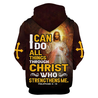 Jesus-I Can Do All Things 3D All Over Printed Unisex Hoodie