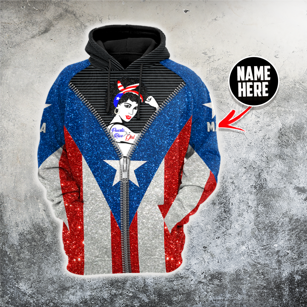 Customize Name  Puerto Rico Girl Shirts For Men And Women
