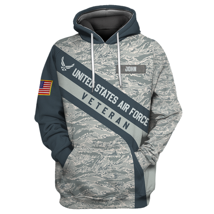Premium Unique U.S Air Force Veteran Polo All Over Printed Personalized Shirt
