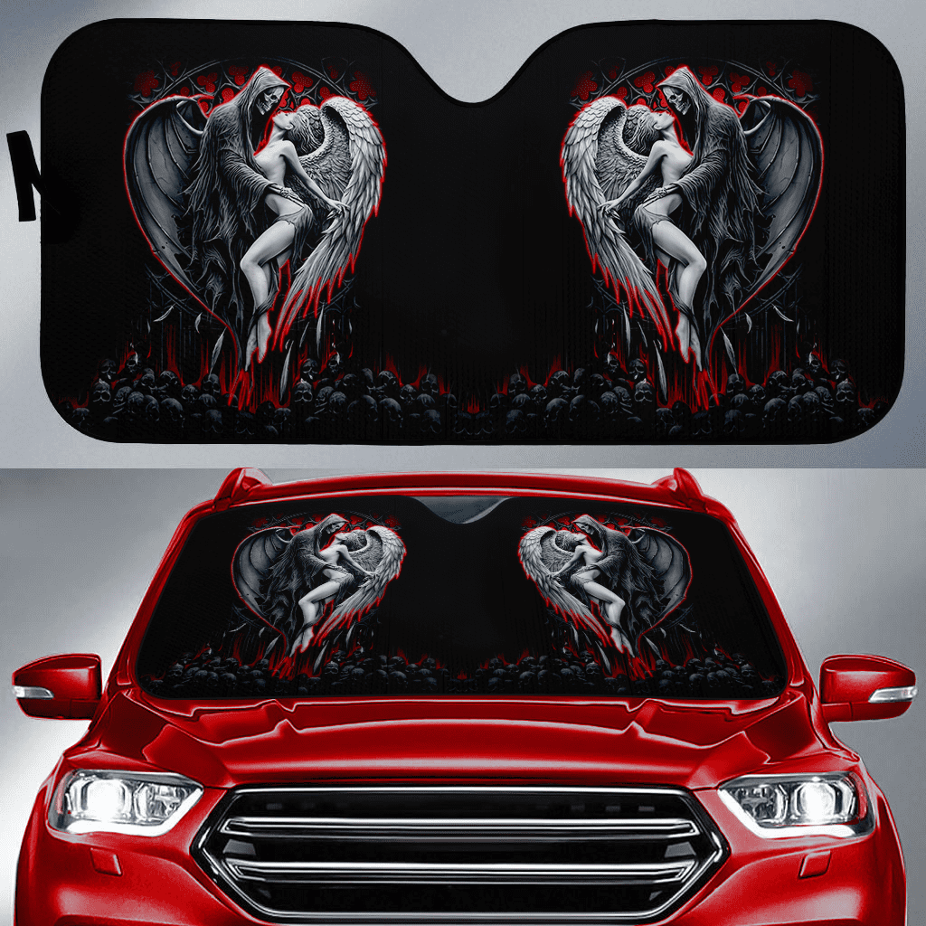 Skull and Beauty Auto Sun Shade Baby In Car