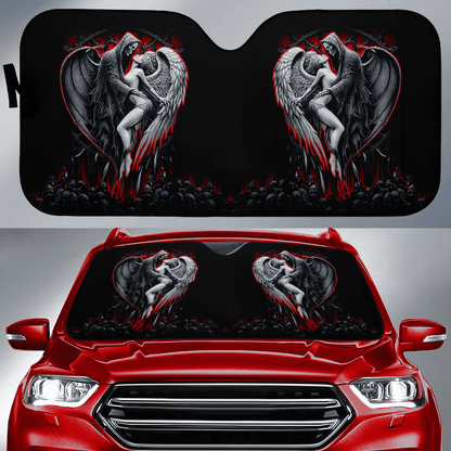 Skull and Beauty Auto Sun Shade Baby In Car