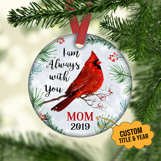 Cardinals Appear When Angels Are Near Merry Christmas Personalized Ornament, Christmas Gifts Memorial Gift