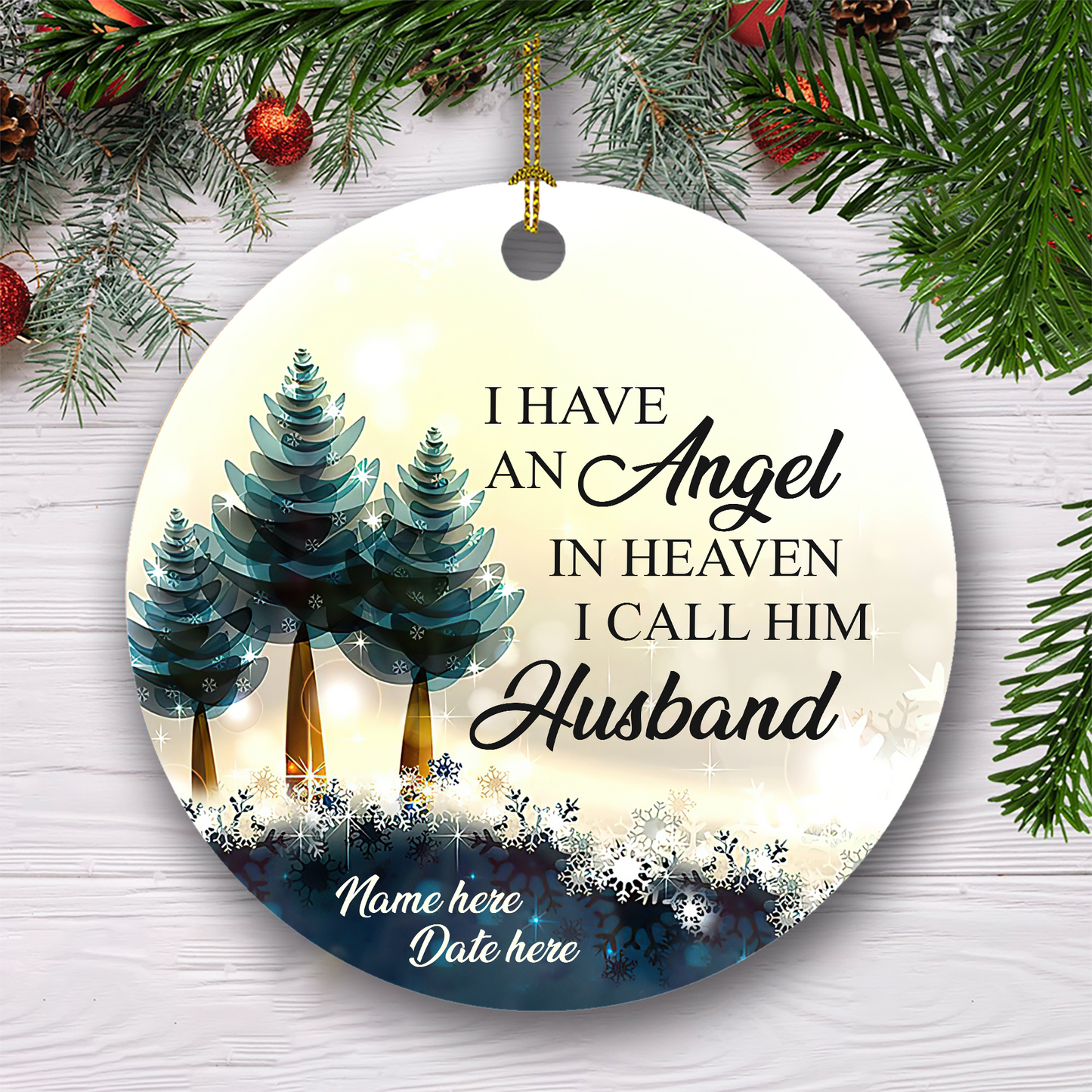I Have An Angle In Heaven Customized Ornament Christmas Gifts Memorial Gift For Couple