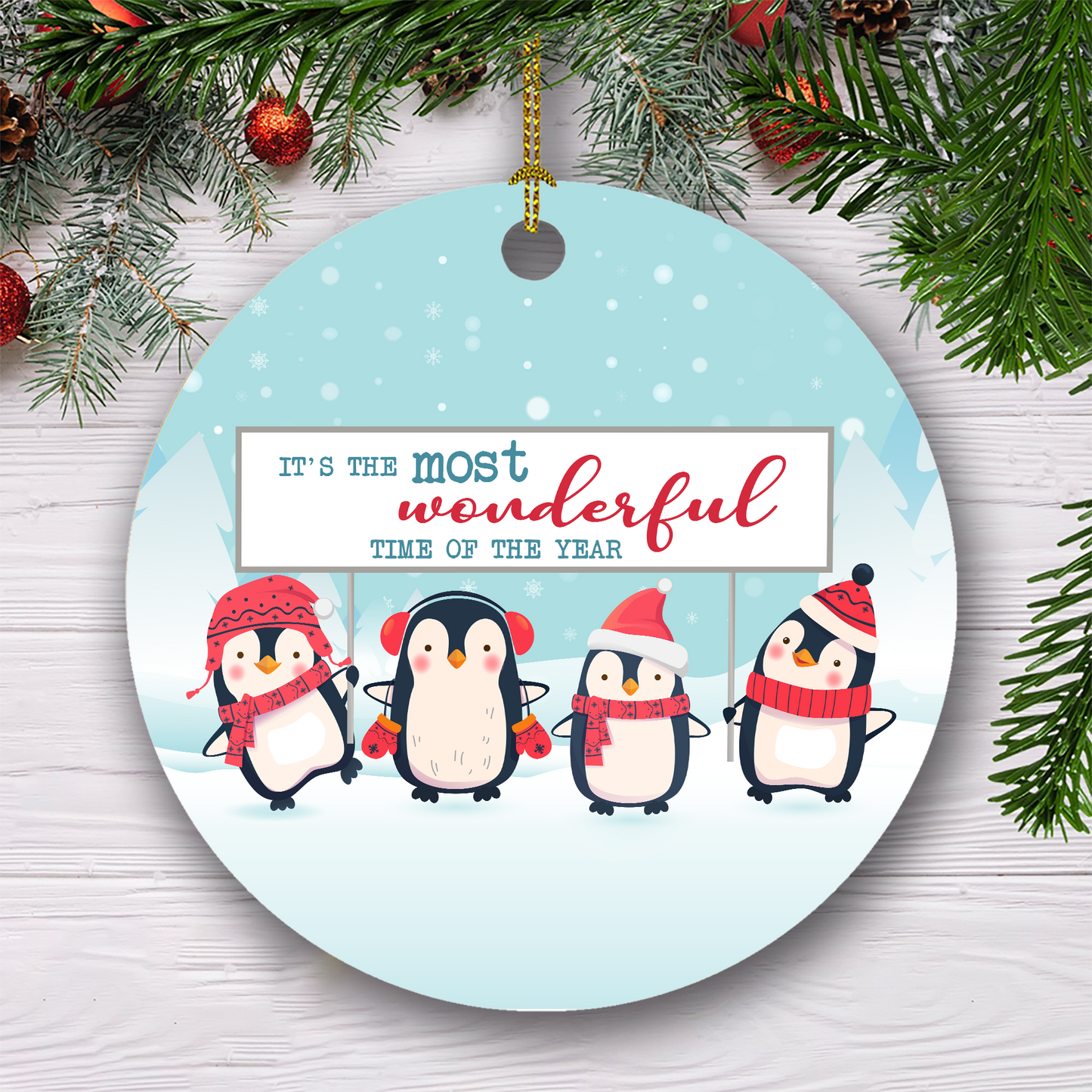 It's The Most Wonderful Time Of The Year Customized Ornament, Christmas Gifts