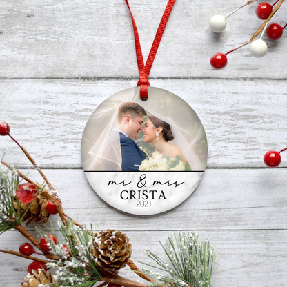 Beautiful Married Couple Customized Ornament Christmas Gift For Couple Home Decor