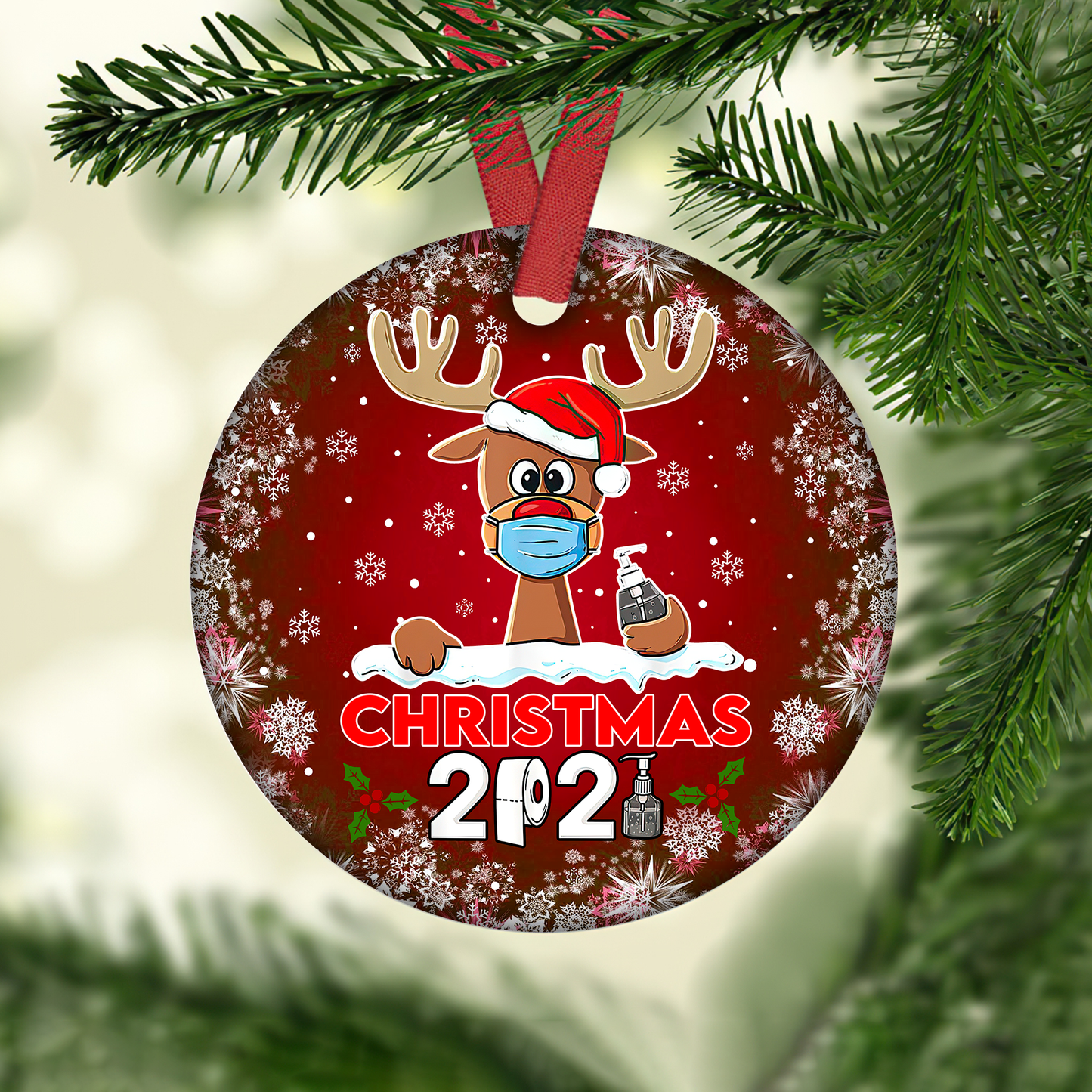Reindeer Customized Ornament Christmas Gifts Memorial Gift Home Decor