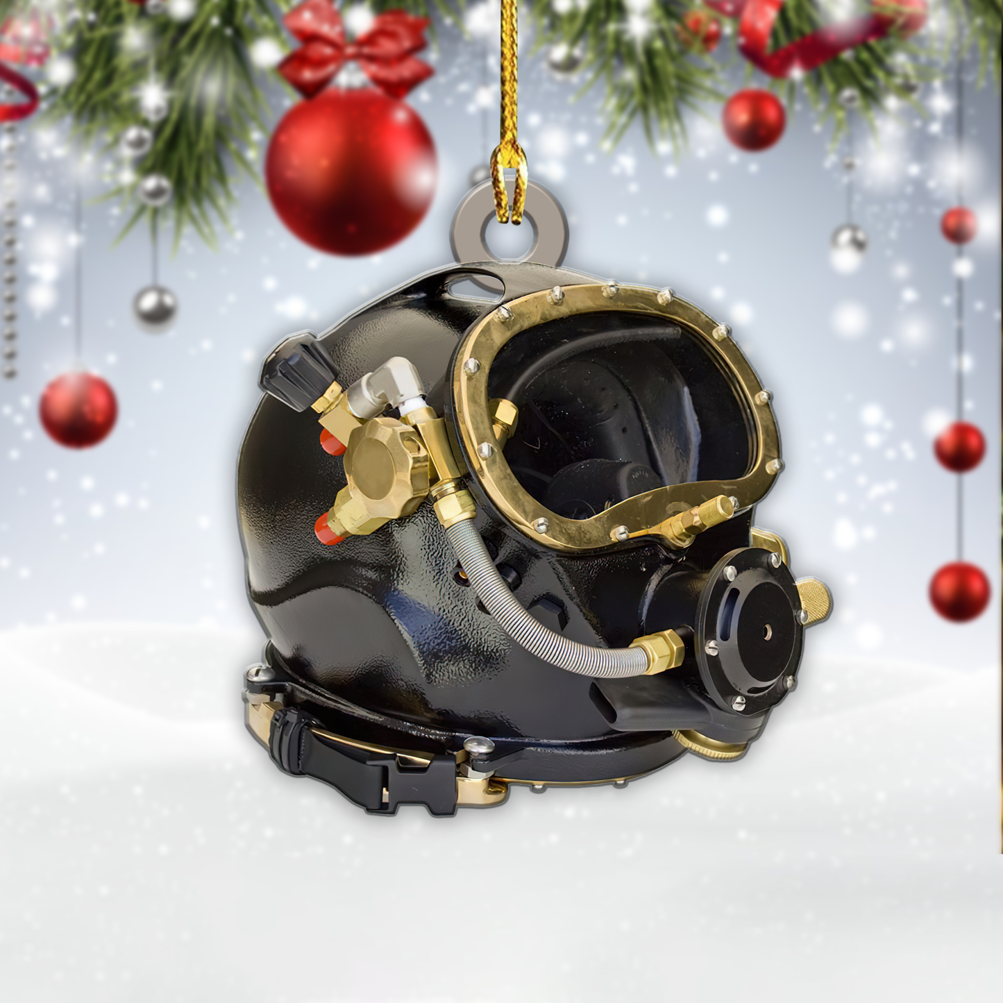 Scuba Diving Helmet Shaped Ornament Scuba Diver