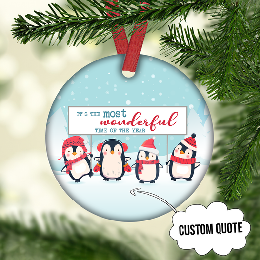 It's The Most Wonderful Time Of The Year Customized Ornament, Christmas Gifts