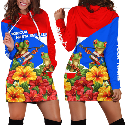 Customize Name Puerto Rico Hoodie Dress MH24032101.S1