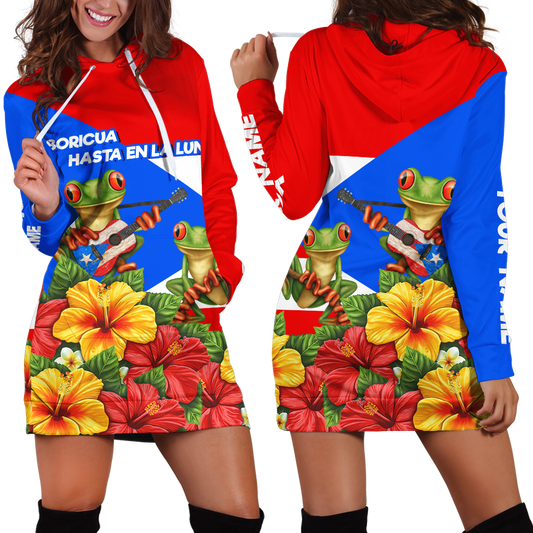 Customize Name Puerto Rico Hoodie Dress MH24032101.S1