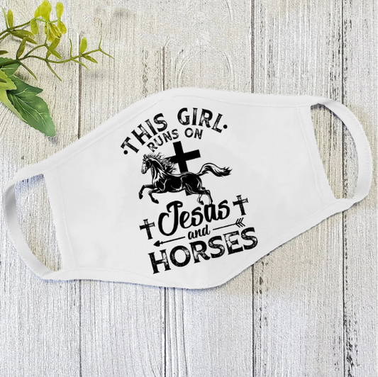 Horse Face Mask White MEI