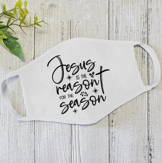 Jesus Face Mask White TQH
