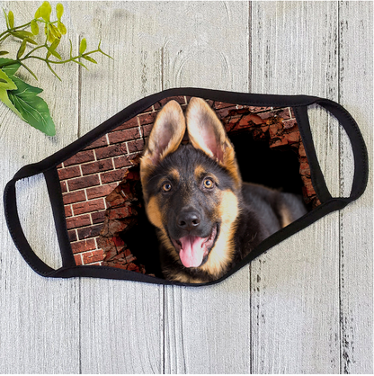 Dog Mask German Shepherd Mask Polyblend Face Mask HG