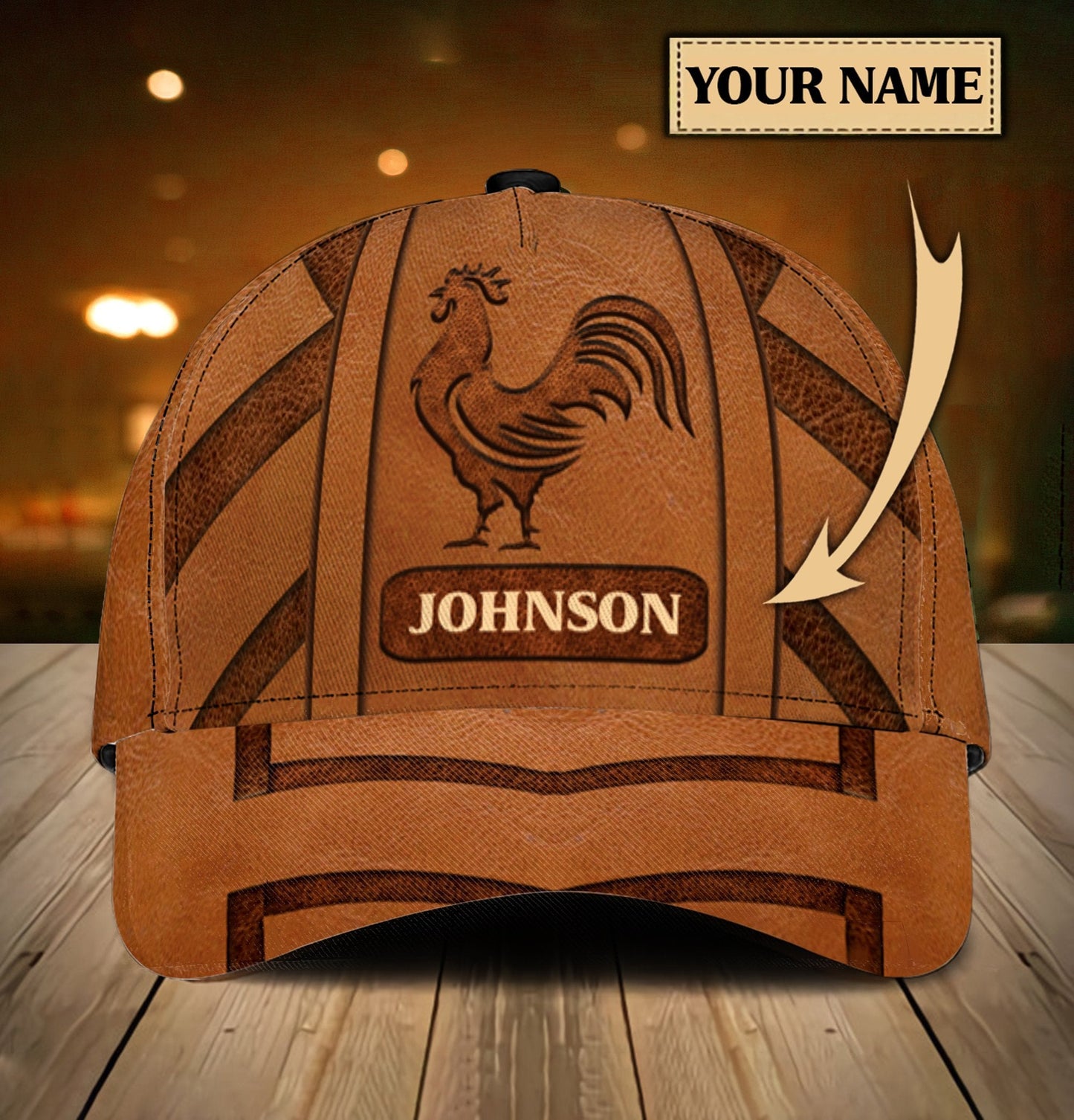 Personalized Rooster 3D Printed Cap