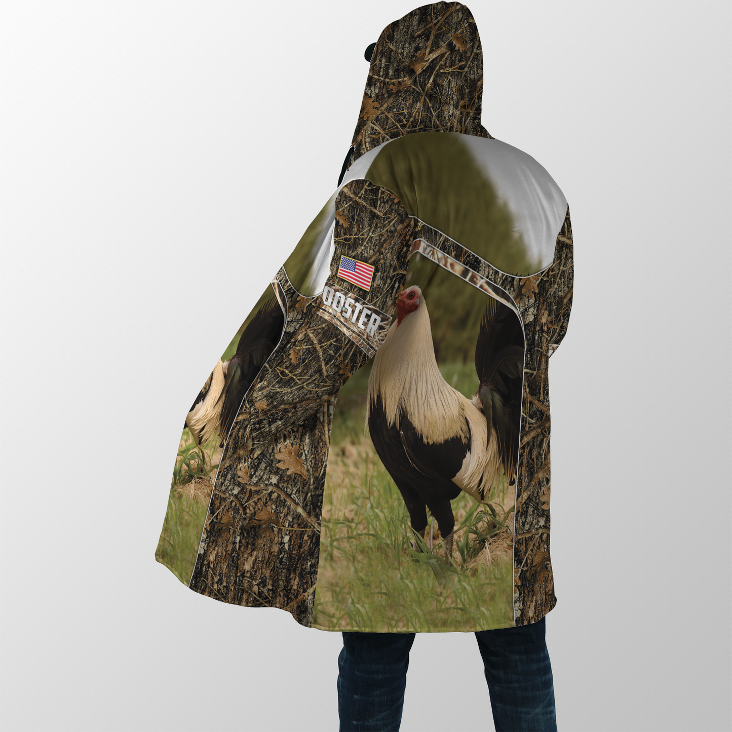 Love Rooster 3D All Over Printed Unisex Cloak ML
