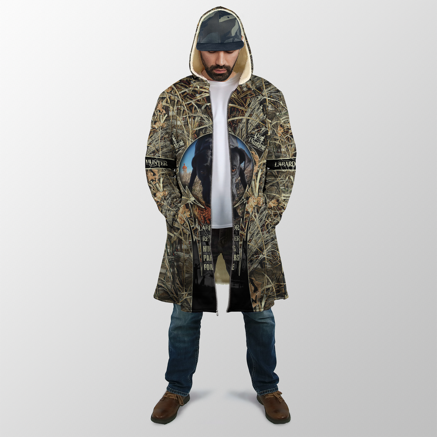 Hunting Labrador 3D Over Printed Unisex Deluxe Hoodie ML