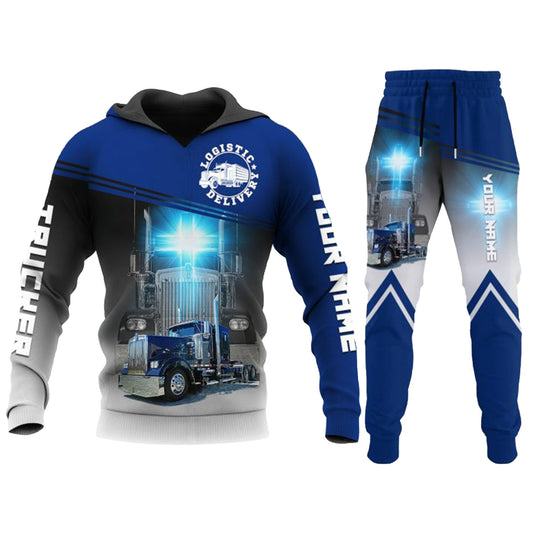 Premium Customized Trucker Combo Hoodie And Sweatpants MEI