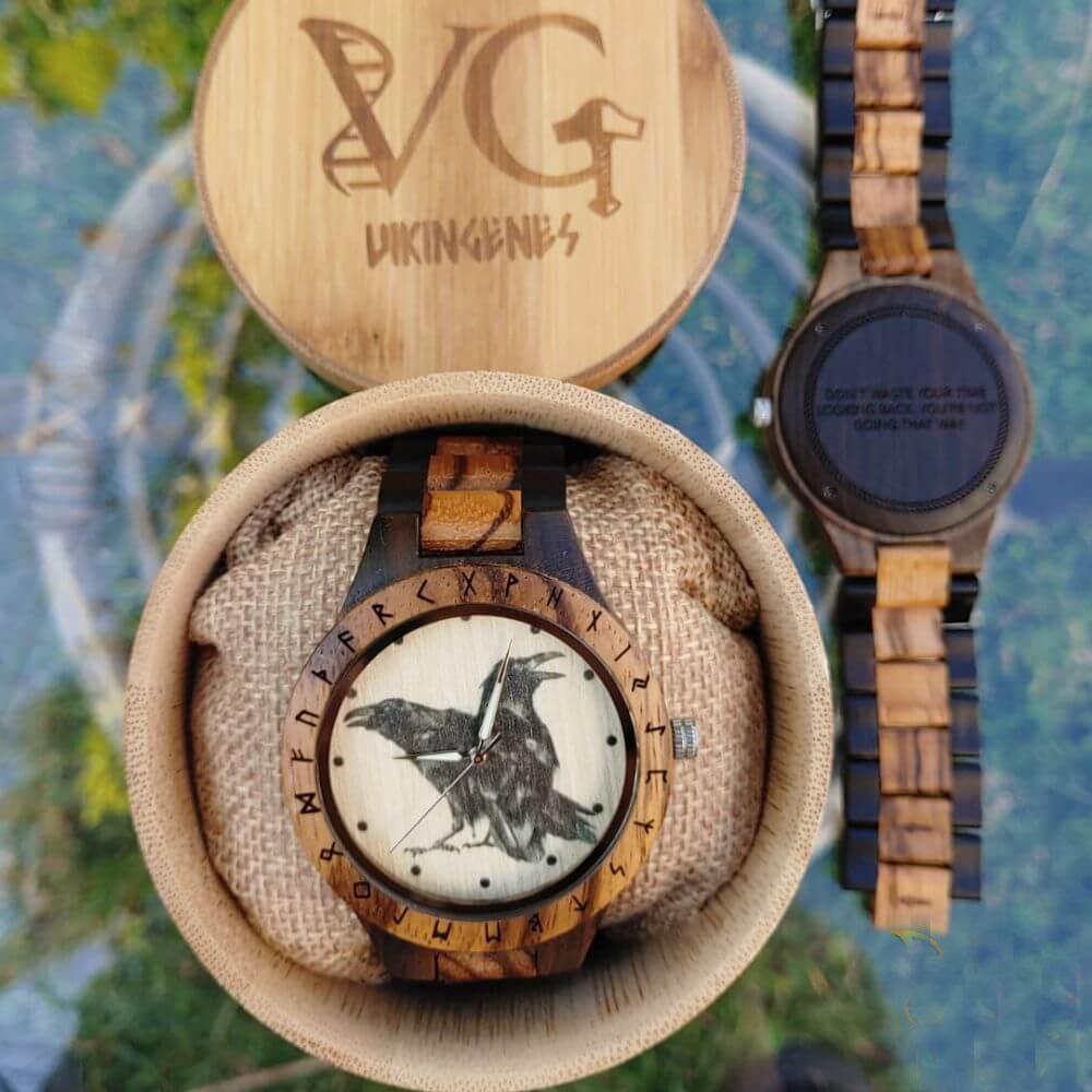 Hugin & Munin Handmade Wooden Watch