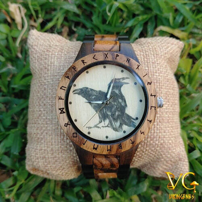 Hugin & Munin Handmade Wooden Watch