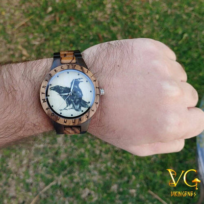 Hugin & Munin Handmade Wooden Watch