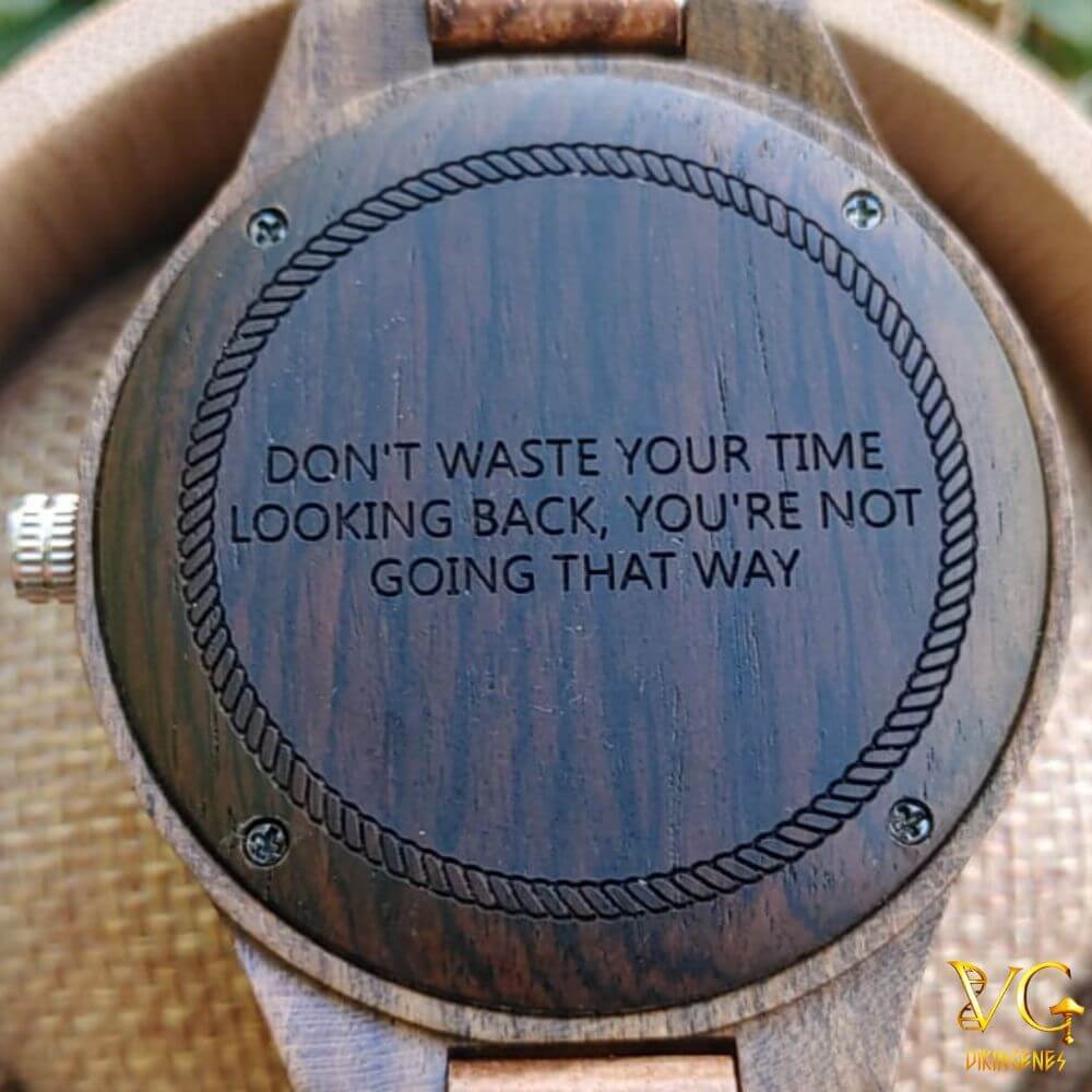 Vegvisir Handmade Engraved Wooden Watch