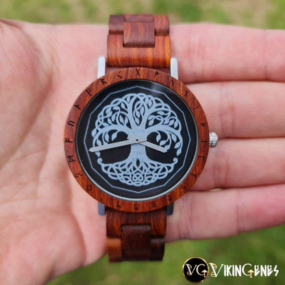 Tree Of Life Yggdrasil Handmade Wooden Watch