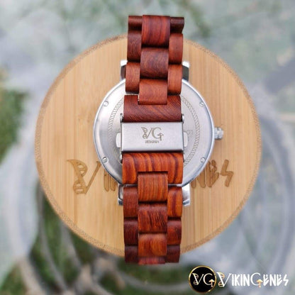 Vegvisir Handmade Engraved Wooden Watch
