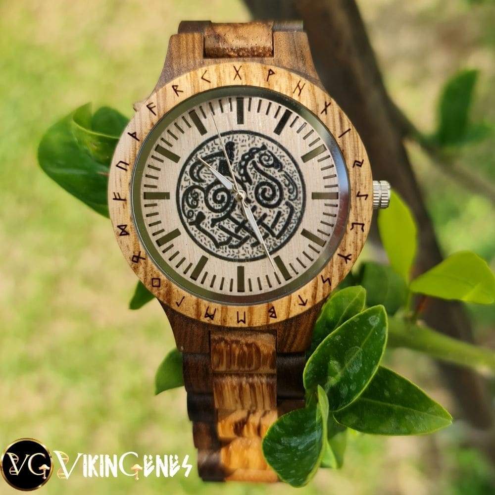 Eight legs Odin's Horse Sleipnir Handmade Wooden Watch