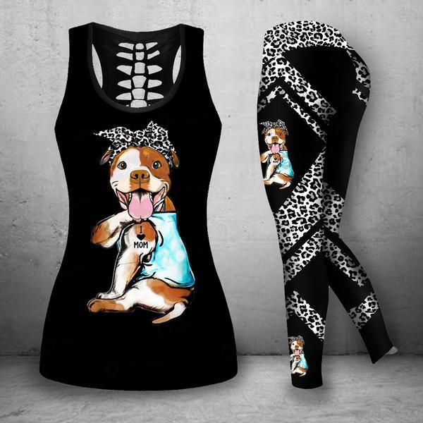 Pitbull Tatoo Combo Tank + Legging TA032439 - Amaze Style™-Apparel