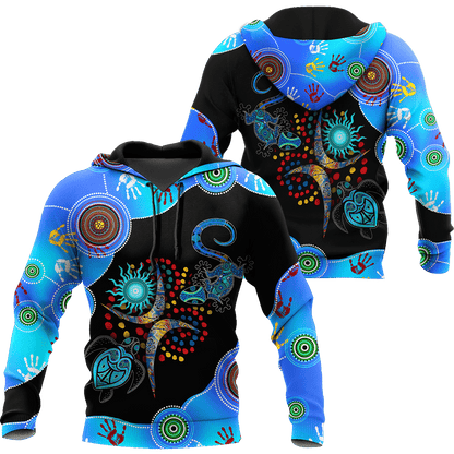 Aboriginal Naidoc Week 2021 Blue Turtle Lizard 3D design Summer shirts