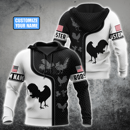 Personalized American Rooster 3D Printed Unisex Shirt