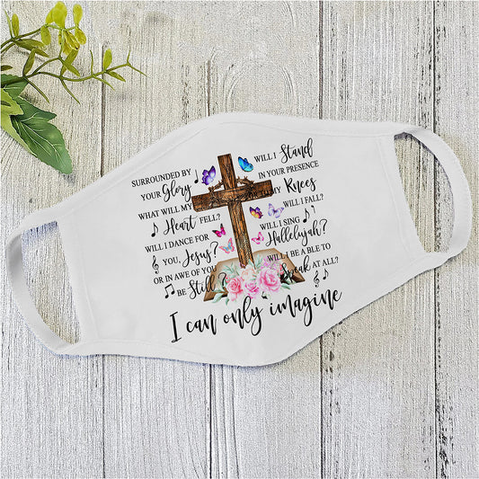 Jesus Face Mask White TQH