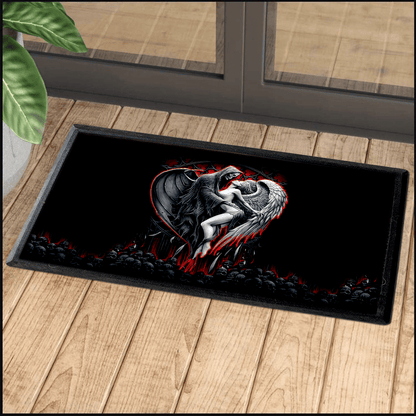 Skull and Beauty Door Mat