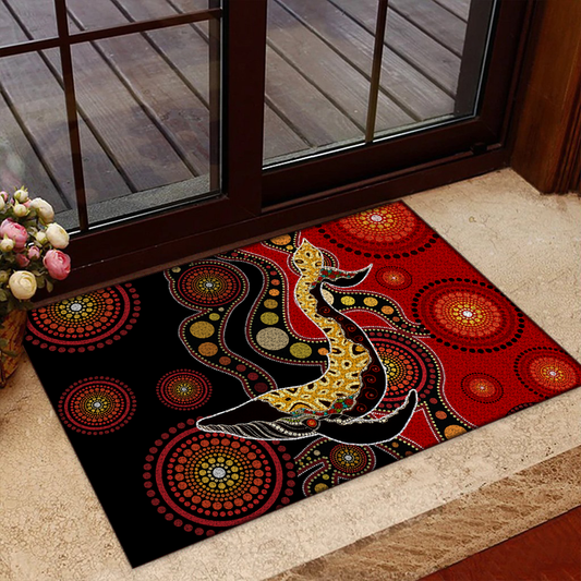 Aboriginal Decors Australian Gifts Shark Hunting Door Mat
