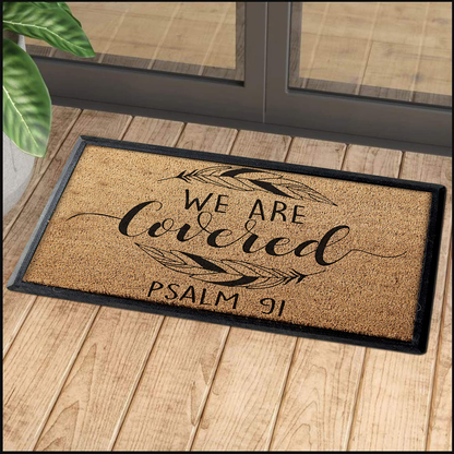 We are Covered Psalm 9 Religious Doormat  Welcome Mat, Best Gift For Home Decoration