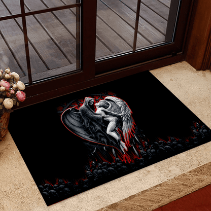 Skull and Beauty Door Mat