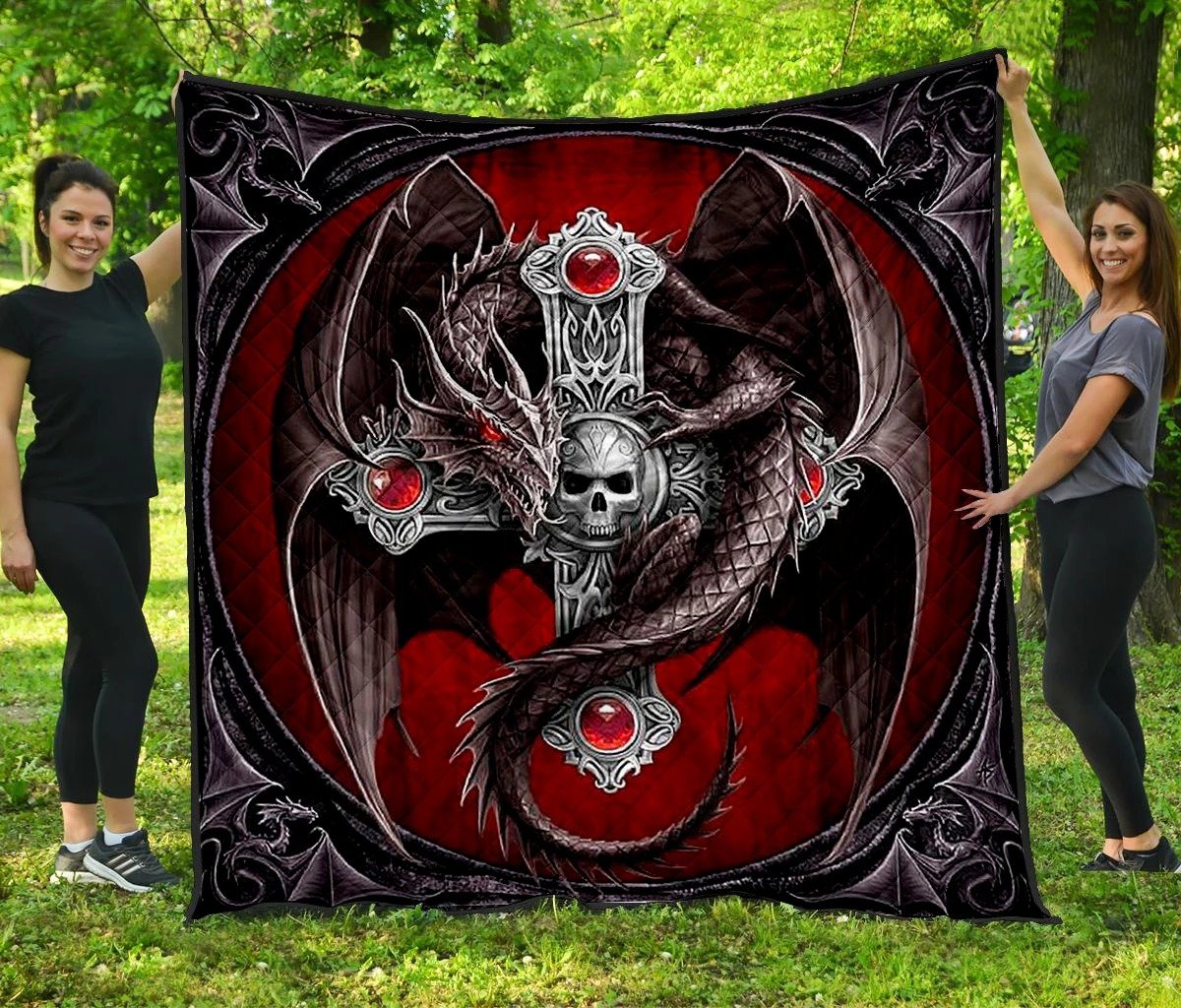 Dragon Skull Quilt NM030872-Quilt-NM-Queen-Vibe Cosy™