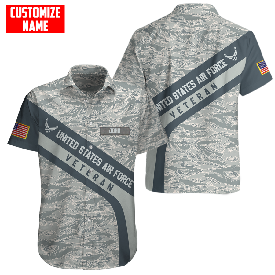 Premium Unique U.S Air Force Veteran Polo All Over Printed Personalized Shirt