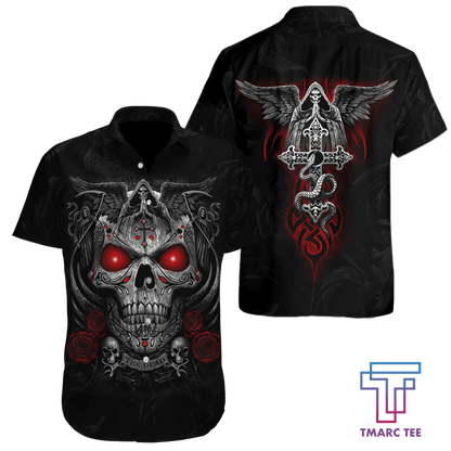 Tmarc Tee Blessing Skull 3D All Over Printed Unisex Shirts