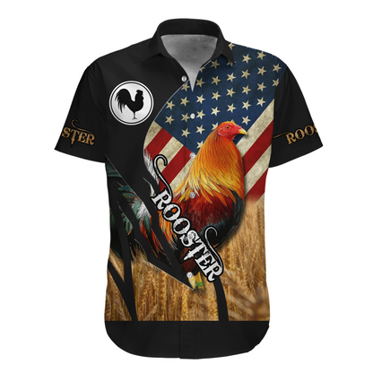 Personalized American Rooster 3D Printed Unisex Shirt