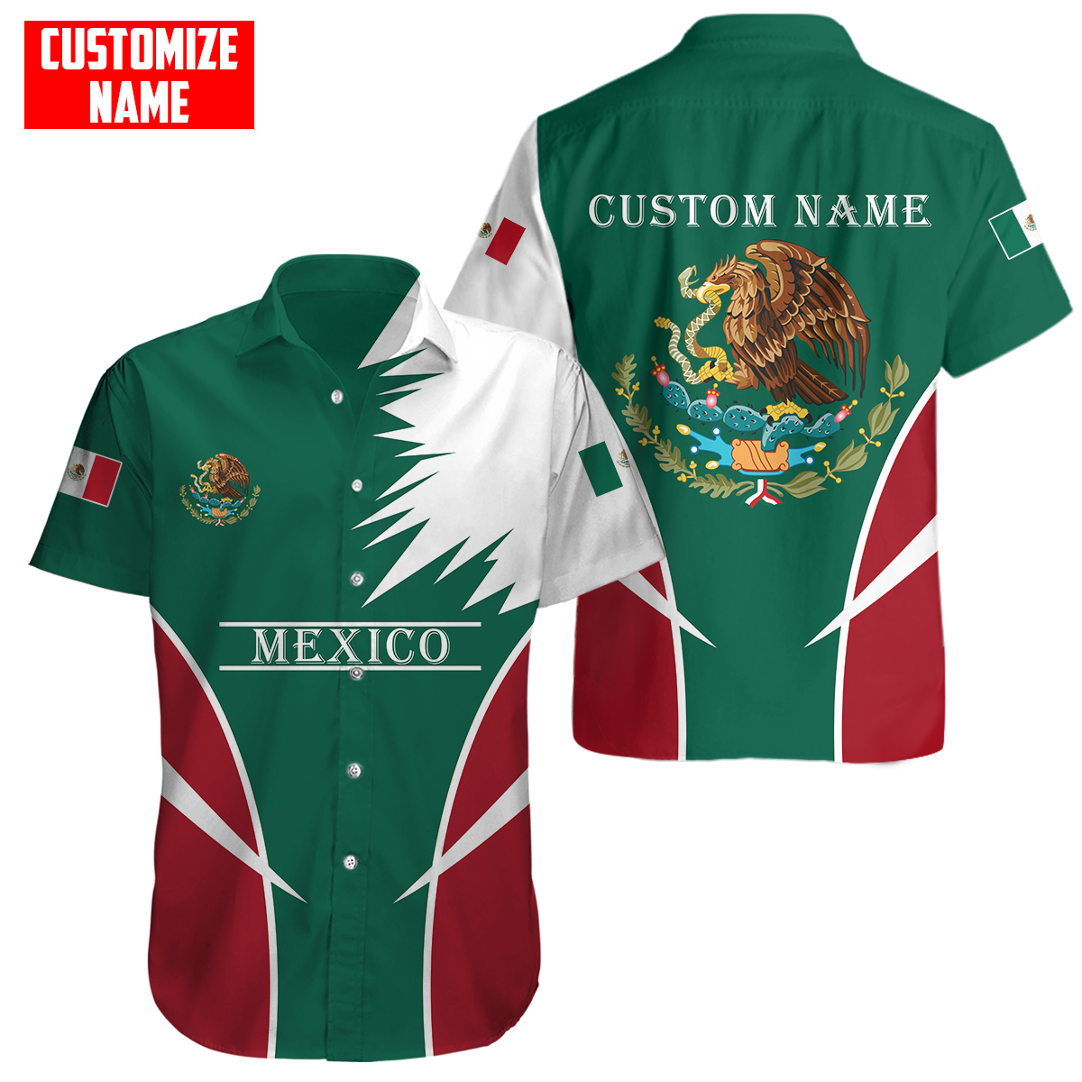 Personalized Name Mexico 3D All Over Printed Unisex Shirts DQB06072101