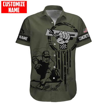 US Concrete Finisher Tool Pride Custom name 3D Printed Shirts