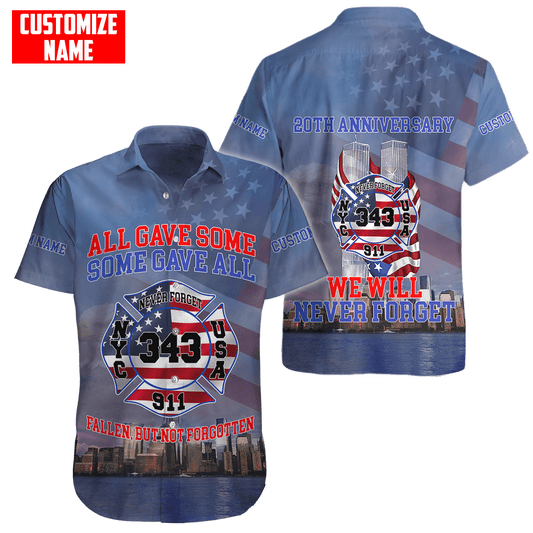 Customize Name Firefighter Hawaii Shirt For Men And Women