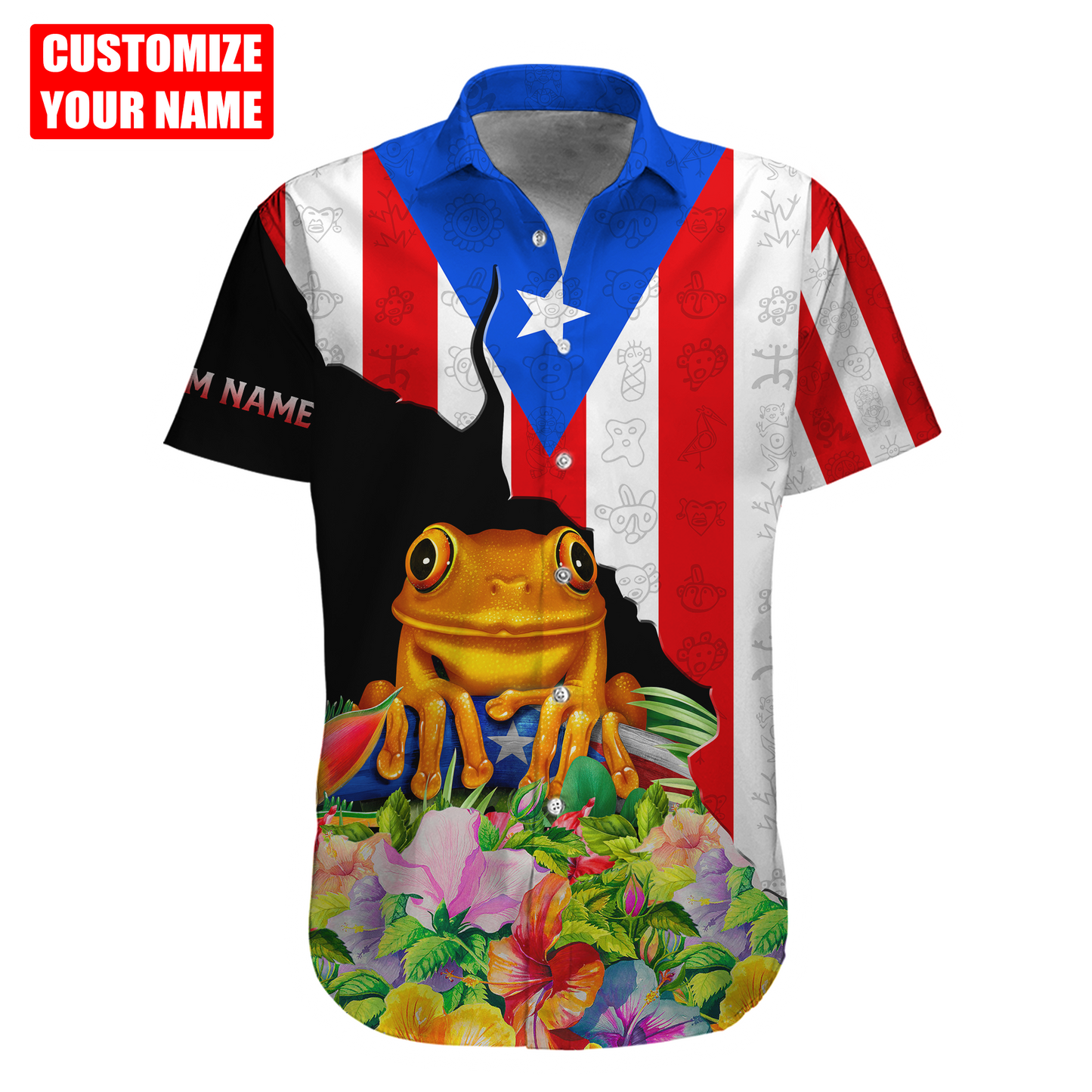 Customize Name Puerto Rico Hawaii Shirt For Men And Women